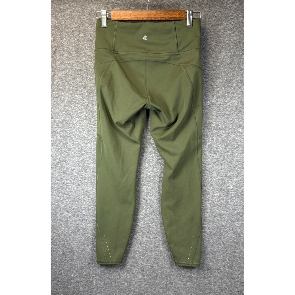 Lot of 2 Athleta Rainier Tight Leggings Size S Green & Teal Zip Pockets Vacation - Picture 10 of 14